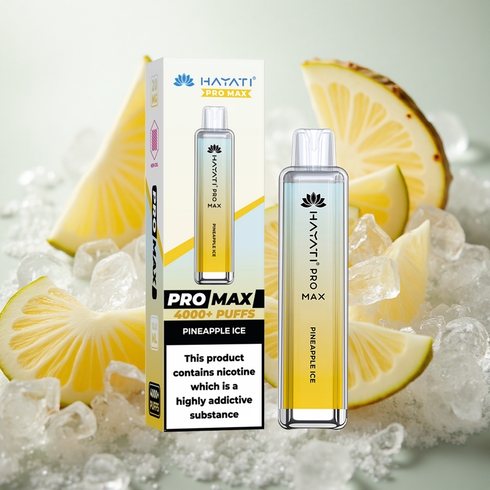 Hayati Pro Max 4000 Puffs Jednorázová Vape Ananasový Led s baterií 1400mAh Czech Republic wholesale