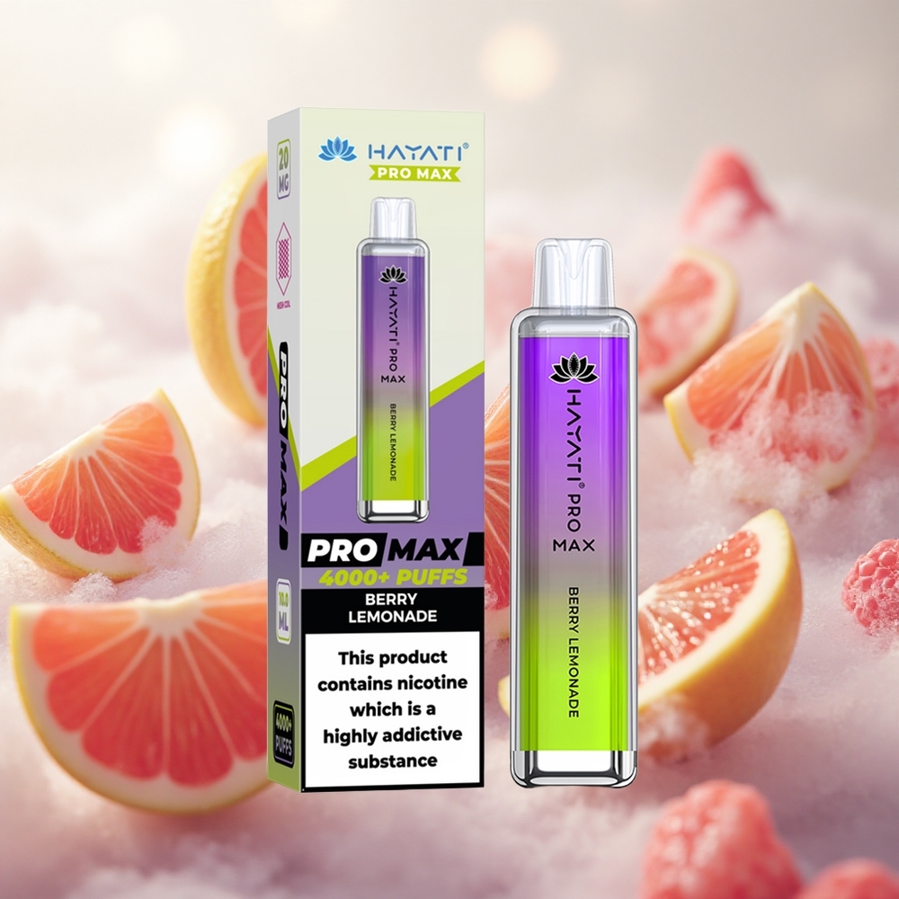 Hayati Pro Max 4000 Puffs Jednorázová Vape Berry Lemonade 1400mAh baterie TPD-Compliance Czech Republic wholesale