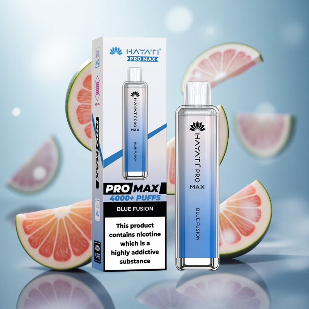 Hayati Pro Max 4000 Puffs Jednorázová Vape Blue Fusion 1400mAh baterie TPD-Compliance Czech Republic wholesale