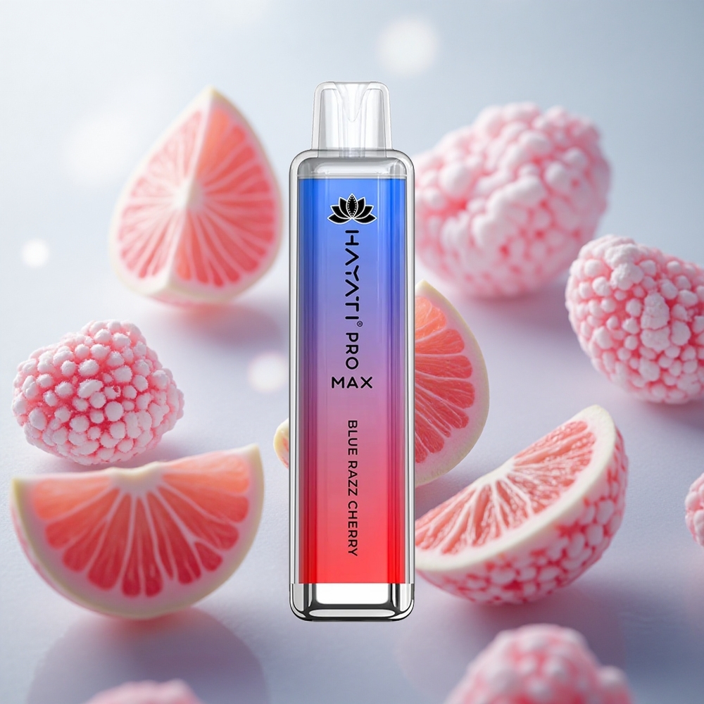 Hayati Pro Max 4000 Puffs Jednorázová Vape Blue Razz Cherry s baterií 1400mAh TPD-Compliance Czech Republic wholesale