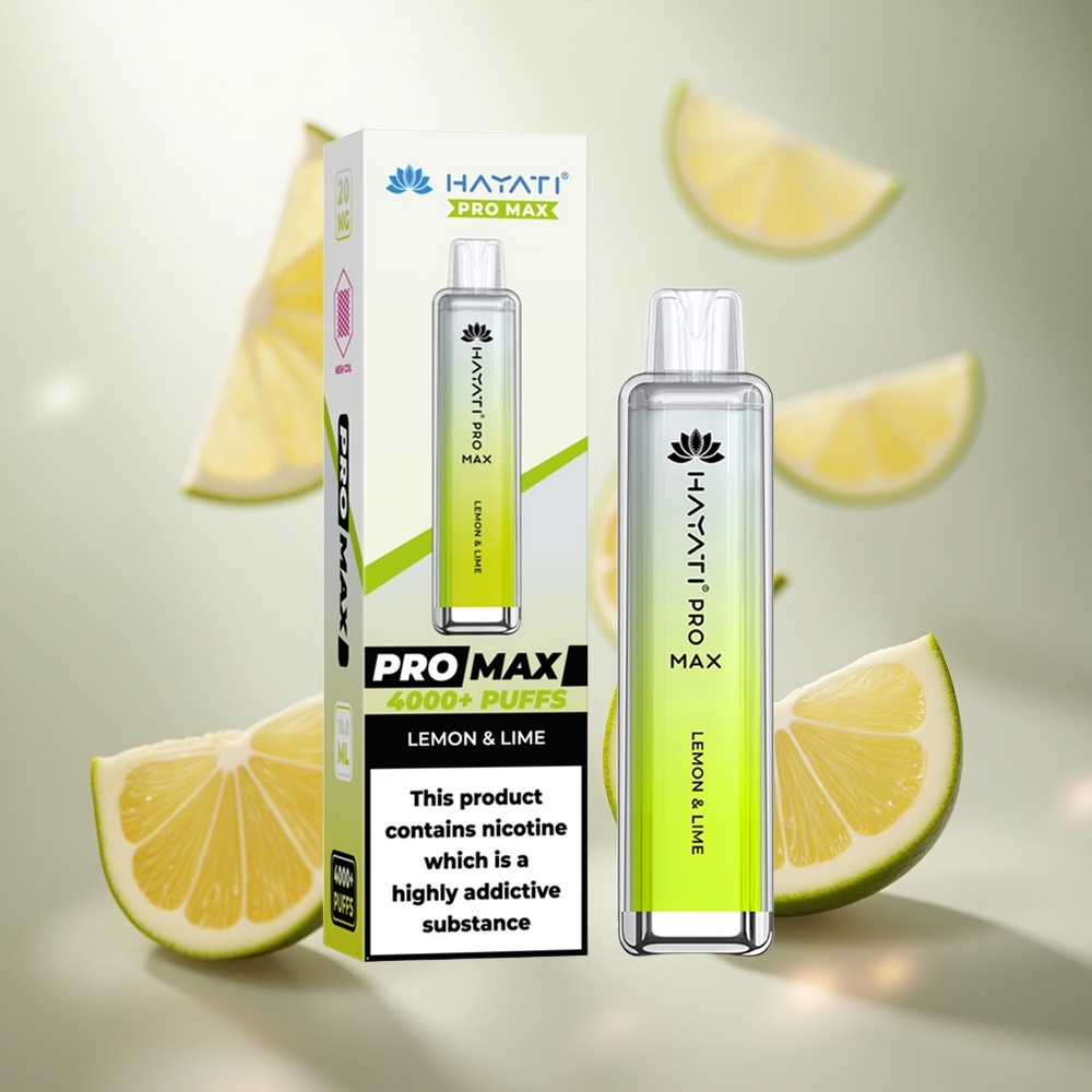 Hayati Pro Max 4000 Puffs Jednorázová Vape Citron  Lime s baterií 1400mAh TPD-Compliance Czech Republic wholesale