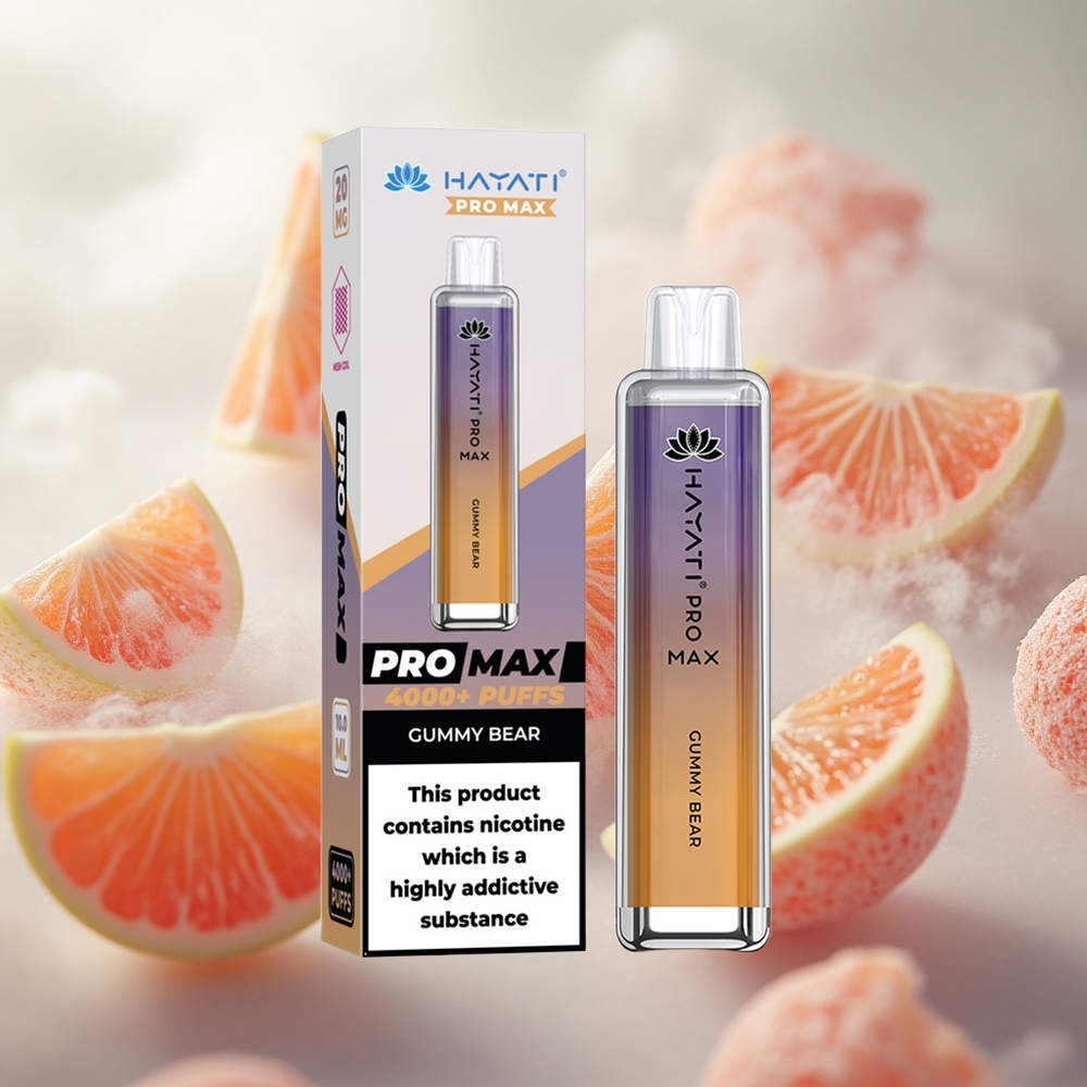 Hayati Pro Max 4000 Puffs Jednorázová Vape Gummy Bear s 10ml automatickým doplňováním Czech Republic wholesale