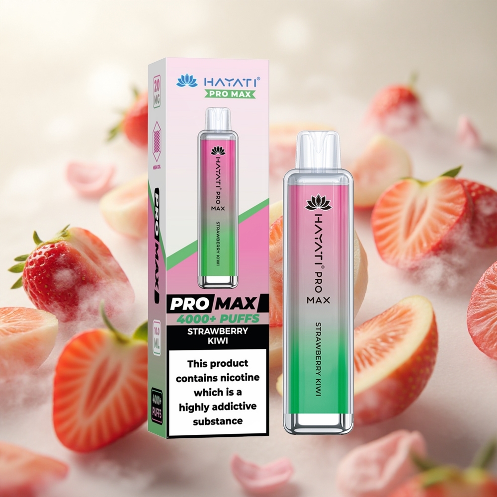 Hayati Pro Max 4000 Puffs Jednorázová Vape Jahoda Kiwi Dual 11 Ohm Mesh Cívka TPD-Compliance Czech Republic wholesale