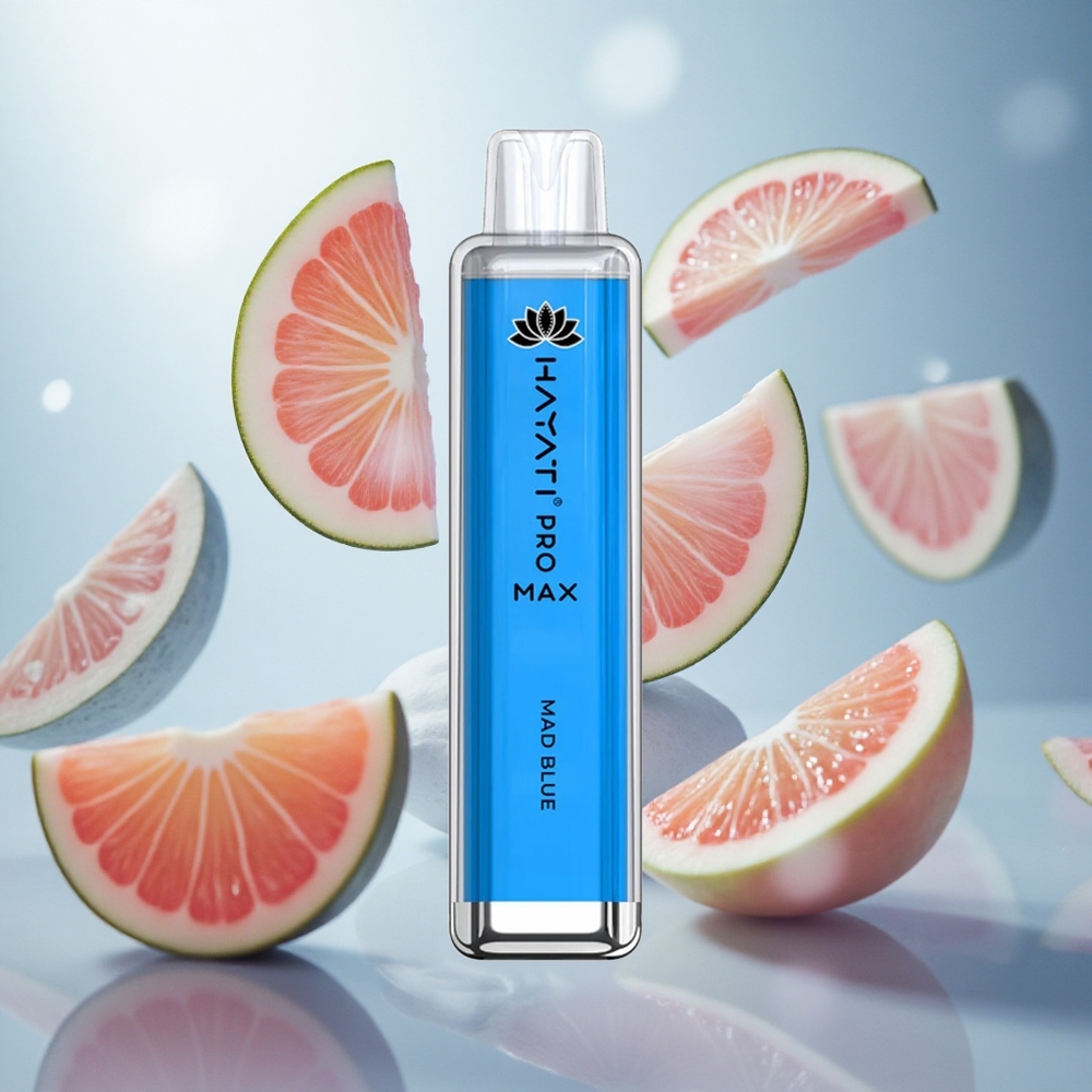 Hayati Pro Max 4000 Puffs Jednorázová Vape Mad Blue s dobíjecí baterií a TPD-Compliance Czech Republic wholesale