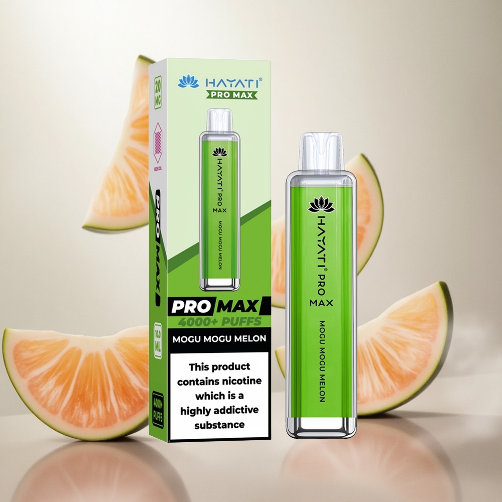 Hayati Pro Max 4000 Puffs Jednorázová Vape Mogu Mogu Melon s dobíjecí baterií Czech Republic wholesale