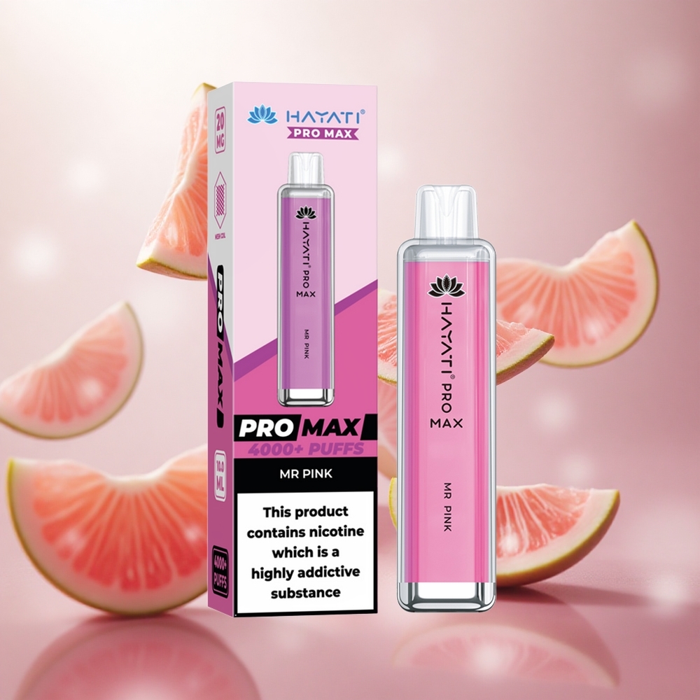 Hayati Pro Max 4000 Puffs Jednorázová Vape Mr Pink s 2ml nádrží a 10ml automatickým doplňováním Czech Republic wholesale