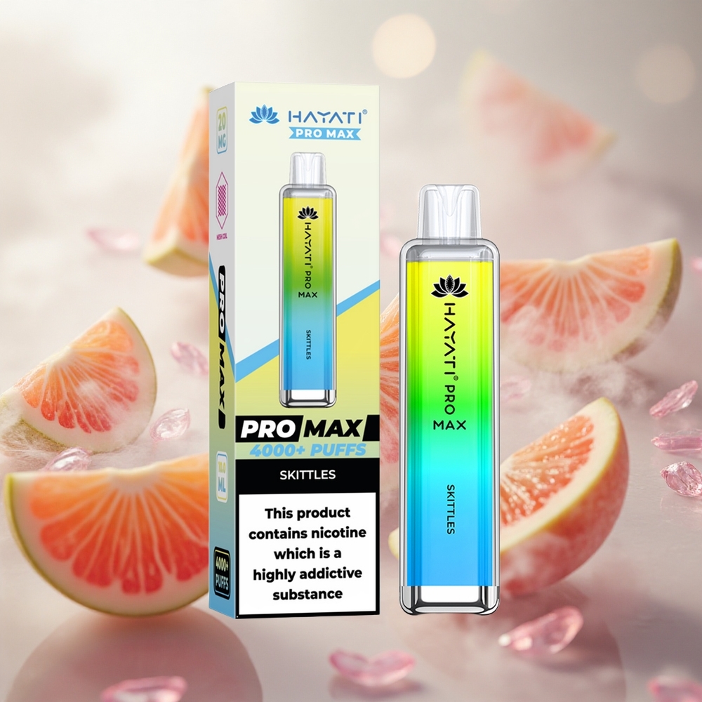 Hayati Pro Max 4000 Puffs Jednorázová Vape Skittles Dual 11 Ohm Mesh Cívka TPD-Compliance Czech Republic wholesale