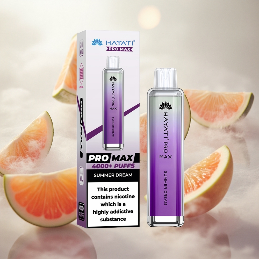 Hayati Pro Max 4000 Puffs Jednorázová Vape Summer Dream až 4000 Puffs TPD-Compliance Czech Republic wholesale