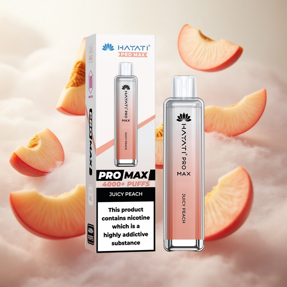 Hayati Pro Max 4000 Puffs Jednorázová Vape Šťavnatá broskev s výdrží až 4000 Puffs Czech Republic wholesale