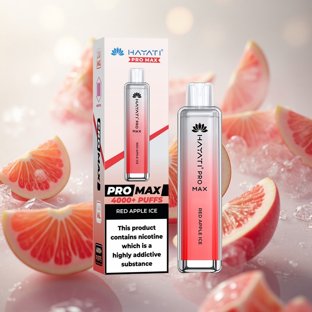 Hayati Pro Max 4000 Puffs Red Apple Ice Jednorázová Vape s dobíjecí baterií Czech Republic wholesale