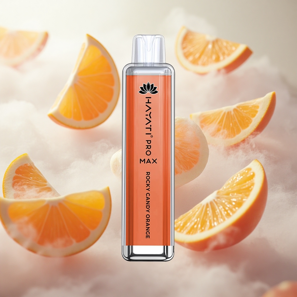 Hayati Pro Max 4000 Puffs Rocky Candy Orange Jednorázová Vape s 2 5 nikotinu Sílou a TPD-Compliance Czech Republic wholesale