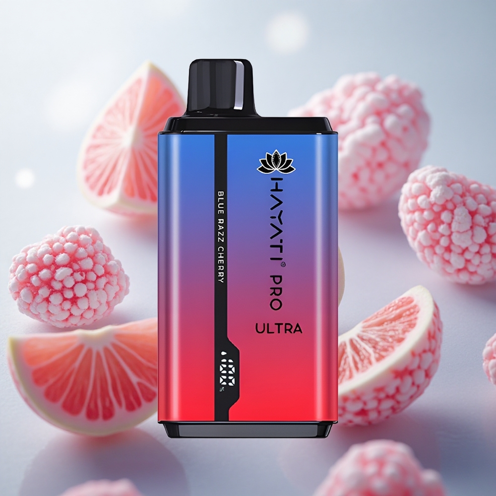 Hayati Pro Ultra 15000 Puffs Jednorázová Vape Blue Razz Cherry 49 příchutí Czech Republic wholesale