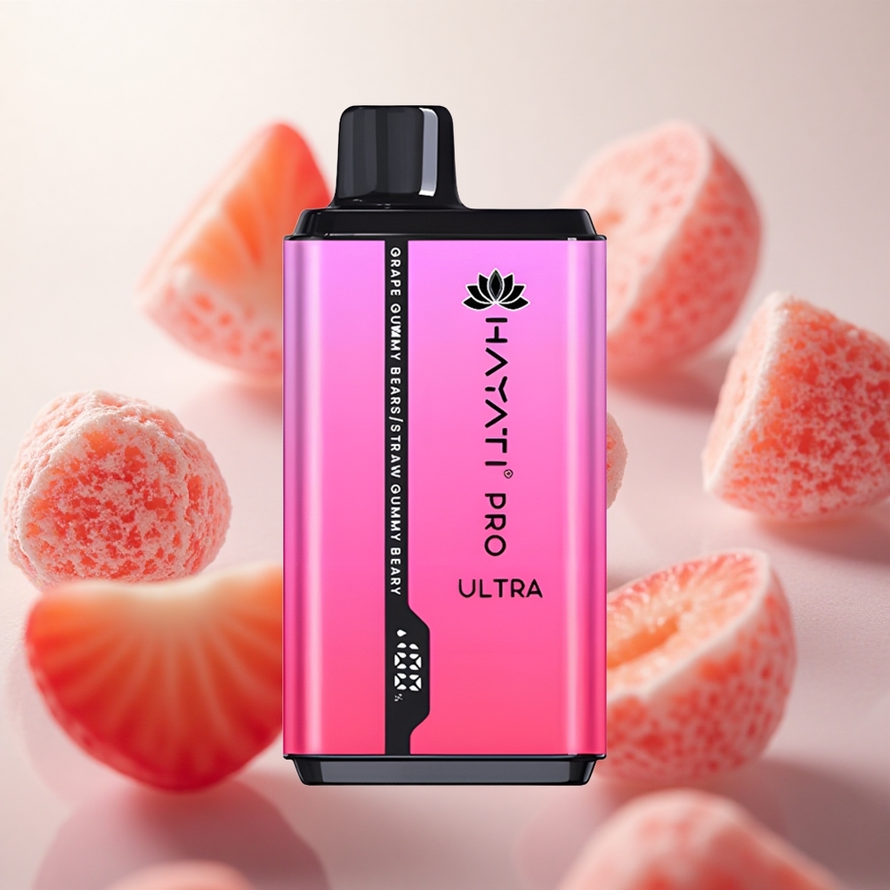 Hayati Pro Ultra 15000 Puffs Jednorázová Vape Grape Gummy Bear 49 příchutí Czech Republic wholesale