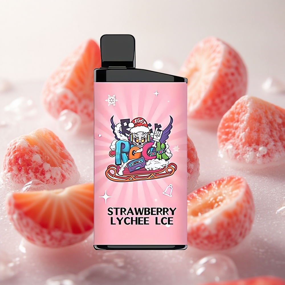 IGET Bar 3500 Puffs Jahoda Litchi Ledová s kapacitou baterie 1400 mAh Velkoobchod pro Českou republiku