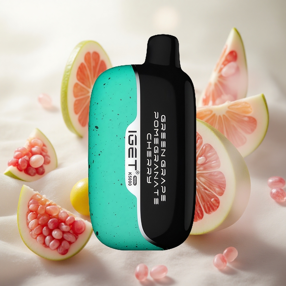 IGET Moon K5000 Puffs Jednorázová Vape Zelené hrozny Granátové jablko Třešeň (Velikost 495x253x994 mm) Czech Republic wholesale