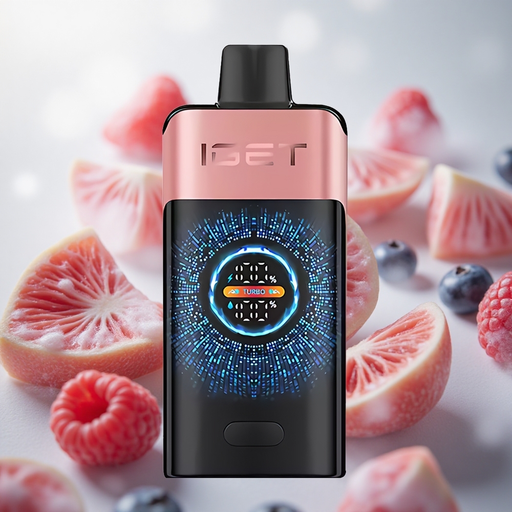 IGET ONE 12000 Puffs Jednorázová Vape Borůvka Malina Velký zakřivený barevný displej Czech Republic wholesale