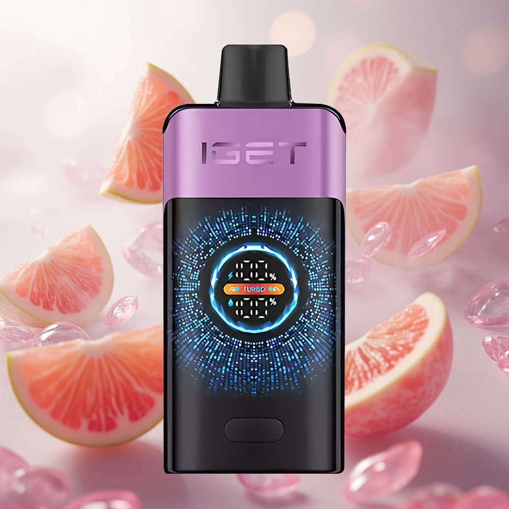 IGET ONE 12000 Puffs Jednorázová Vape Chupa Chups Grape s velkým zakřiveným barevným displejem Czech Republic wholesale