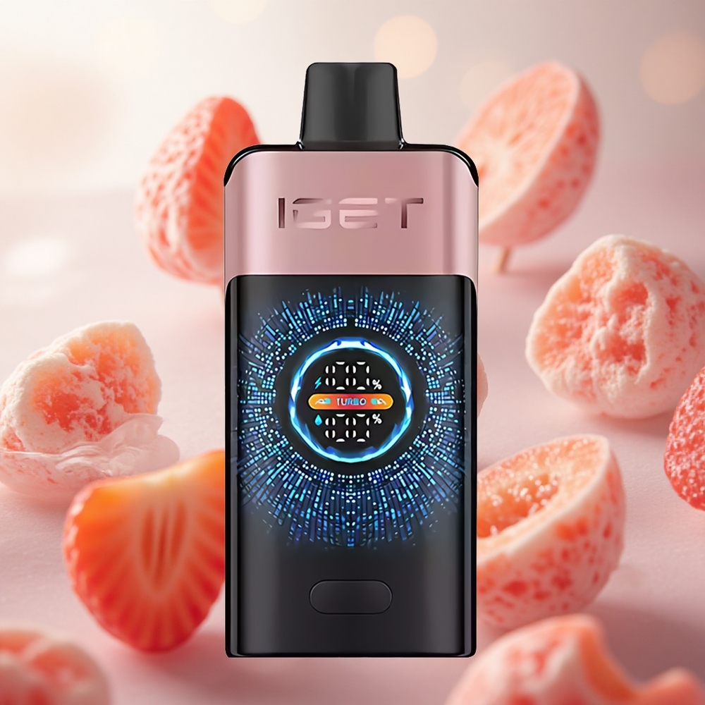 IGET ONE 12000 Puffs Jednorázová Vape Chupa Chups Jahoda s Velký zakřivený barevný displej Czech Republic wholesale