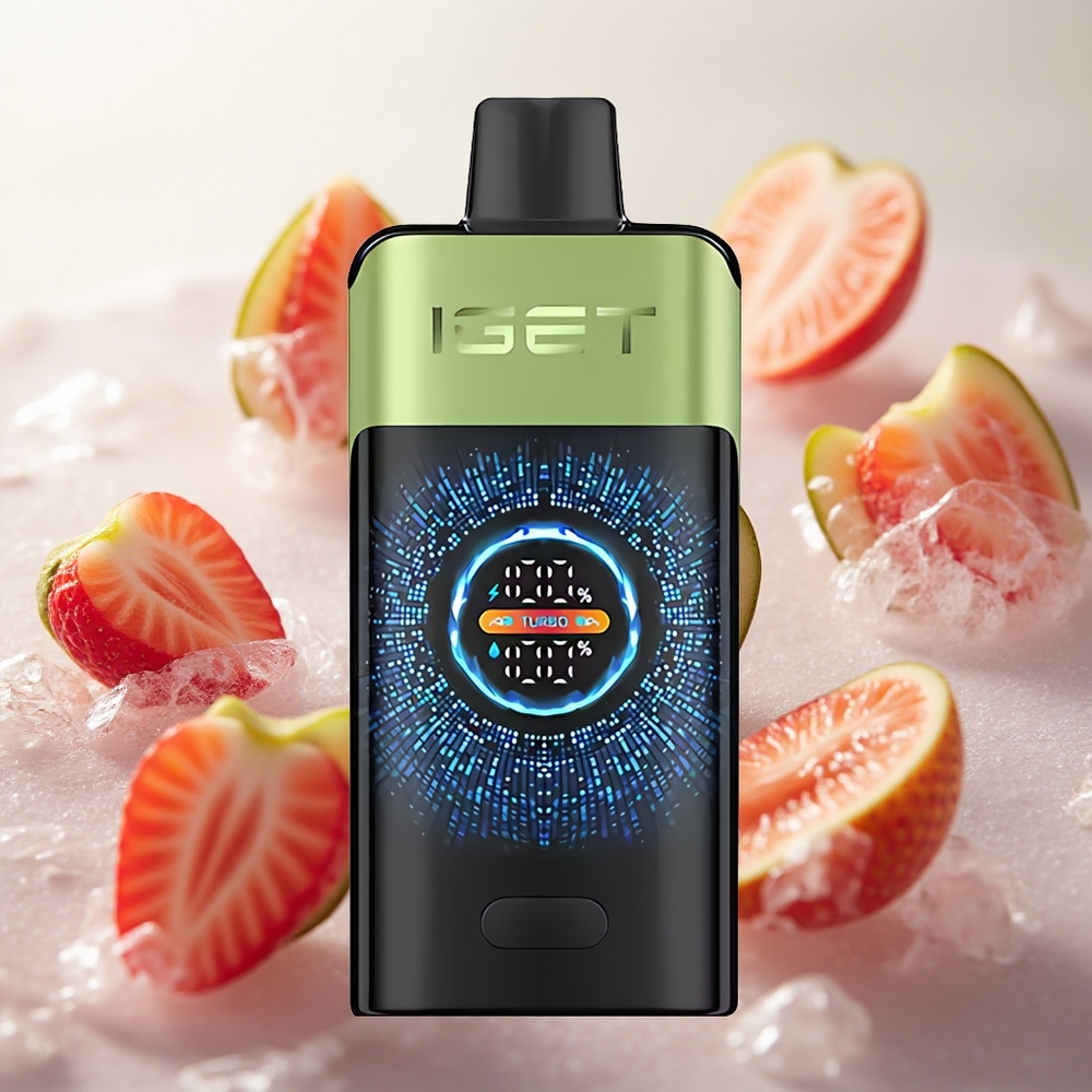 IGET ONE 12000 Puffs Jednorázová Vape Jahoda Kiwi Ledová s velkým zakřiveným barevným displejem Czech Republic wholesale