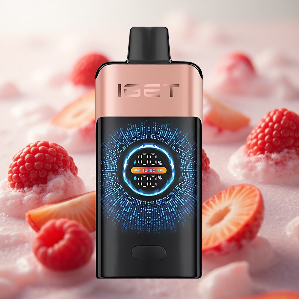 IGET ONE 12000 Puffs Jednorázová Vape Jahoda Malina Velký Zakřivený Barevný Displej Czech Republic wholesale