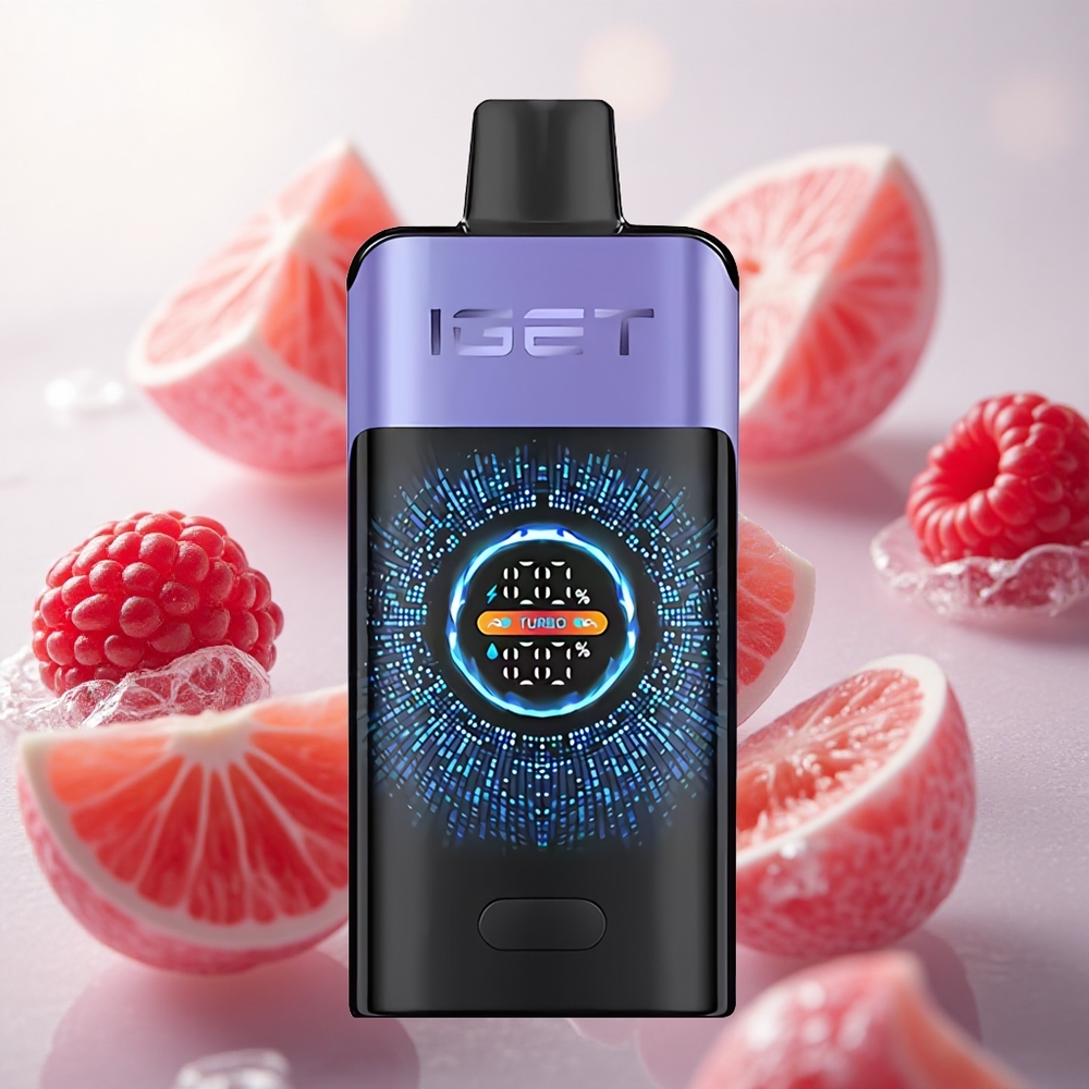 IGET ONE 12000 Puffs Jednorázová Vape Malina Hroznový Led Velký Zakřivený Barevný Displej Czech Republic wholesale