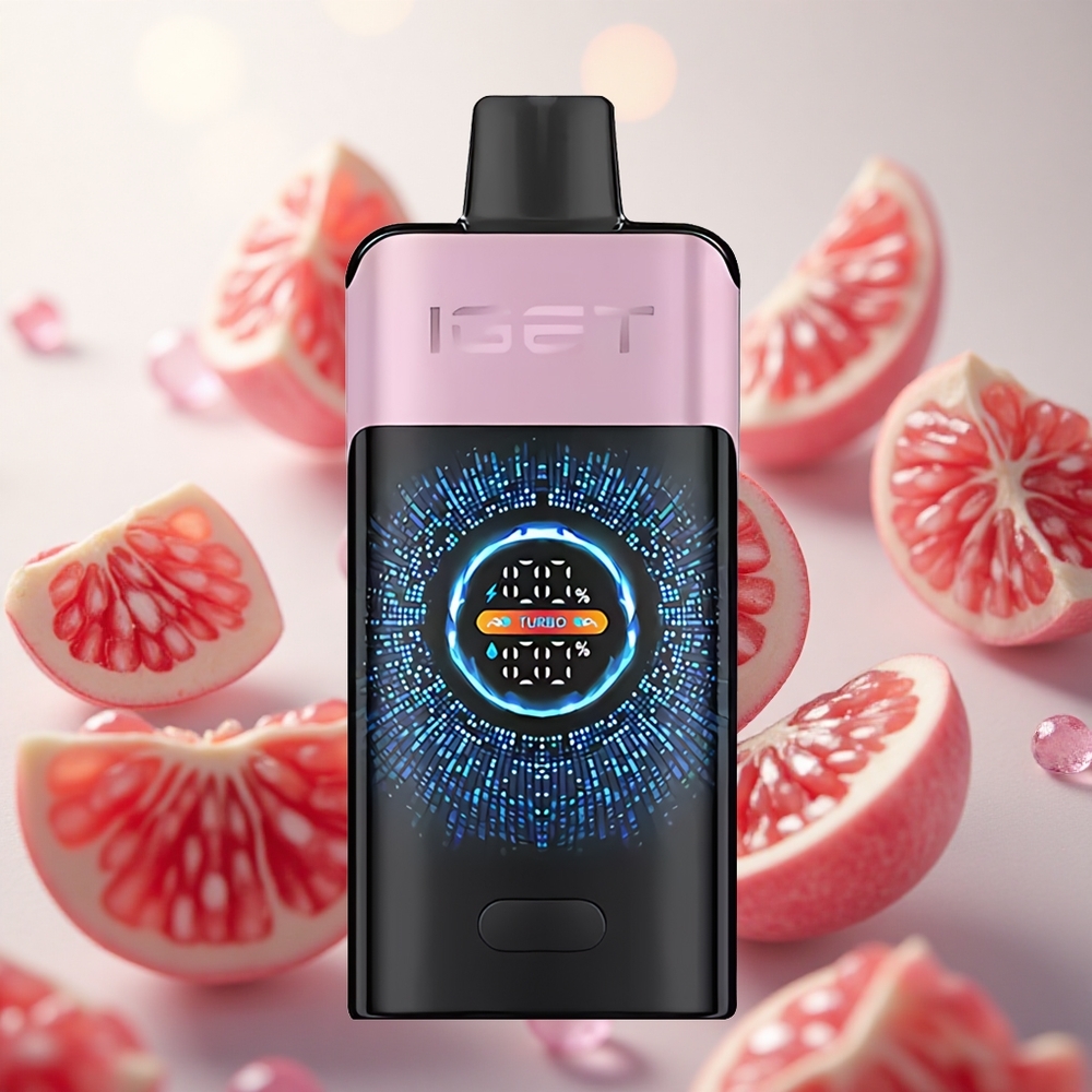 IGET ONE 12000 Puffs Jednorázová Vape Třešeň s Granátovým jablkem Velký zakřivený barevný displej Czech Republic wholesale