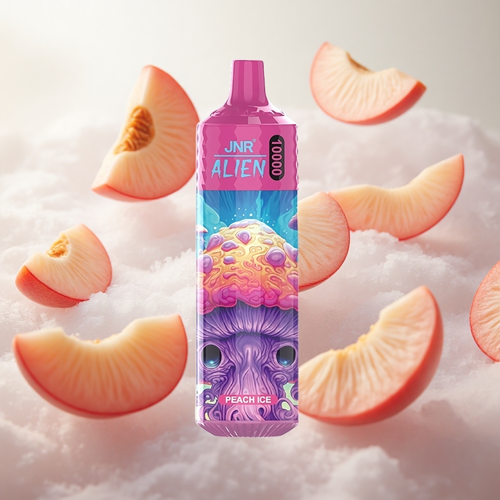 JNR Alien 10000 Puffs Broskev led 20ml E-liquid Czech Republic wholesale