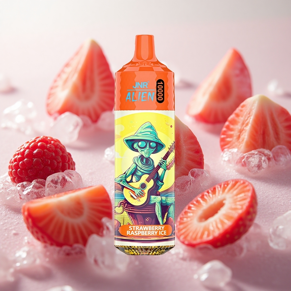 JNR Alien 10000 Puffs Jahoda Malina Ledová s 20ml náplní a RGB LED světly Czech Republic wholesale