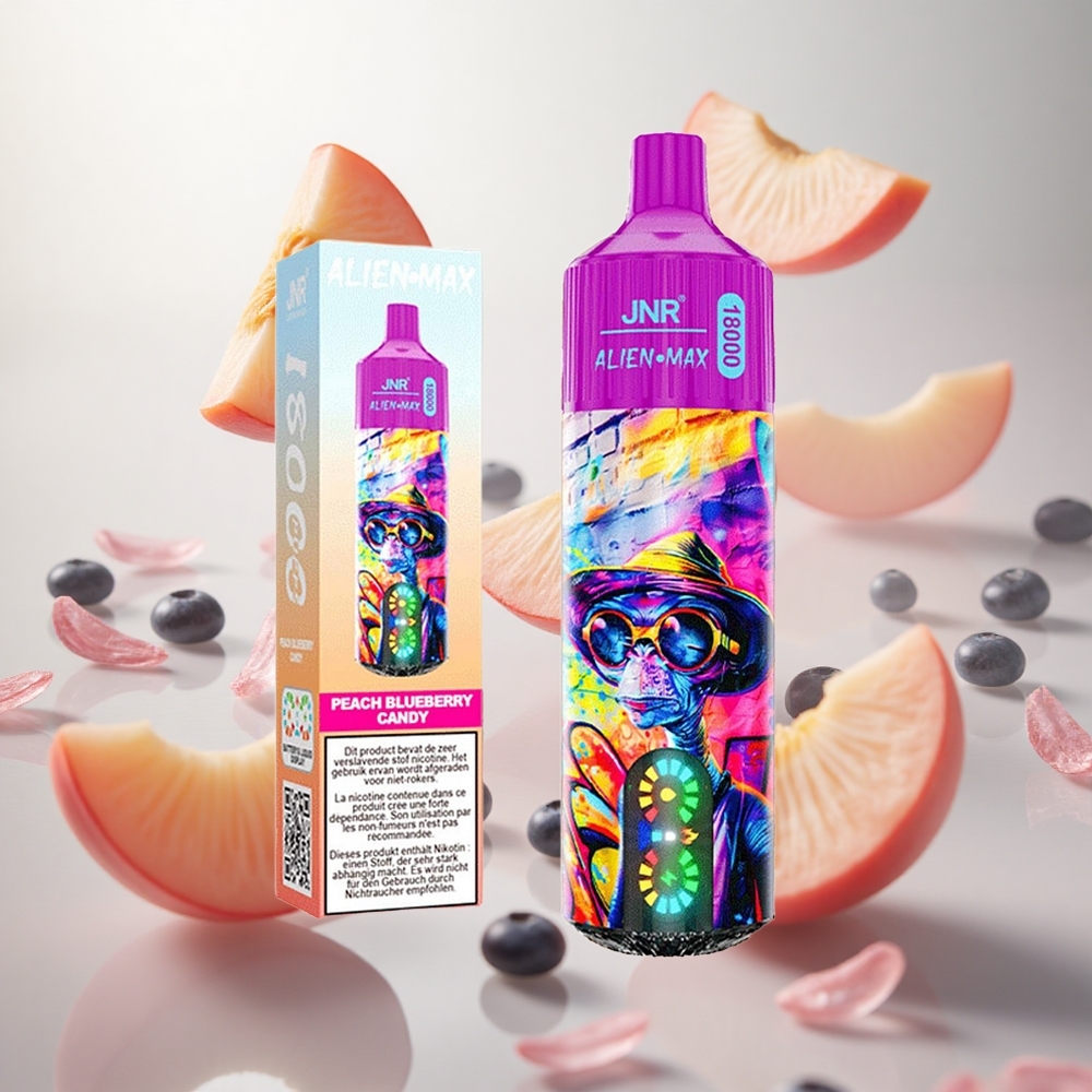 JNR Alien Max 18000 Puffs Broskev Borůvkový Bonbón Jednorázová Vape s 28ml E-liquid Czech Republic wholesale