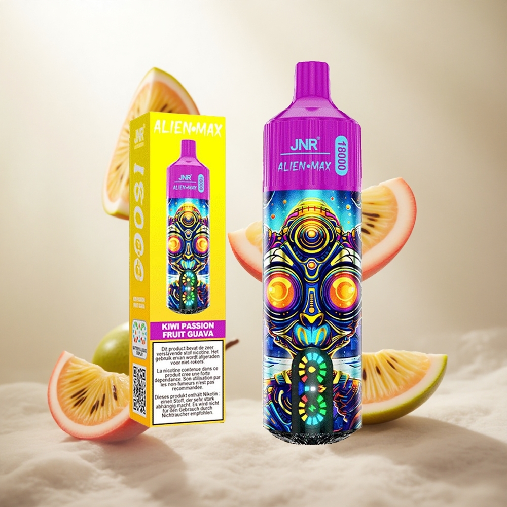 JNR Alien Max 18000 Puffs Jednorázová Vape Kiwi Passion Fruit Guava 28ml e-liquid Czech Republic wholesale