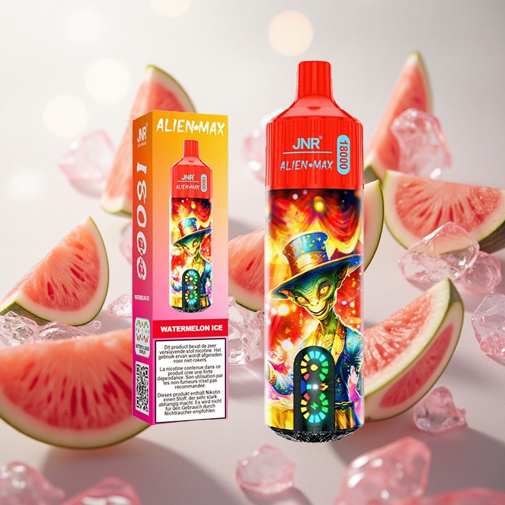 JNR Alien Max 18000 Puffs Jednorázová Vape Melounový led s 28ml e-liquid Czech Republic wholesale