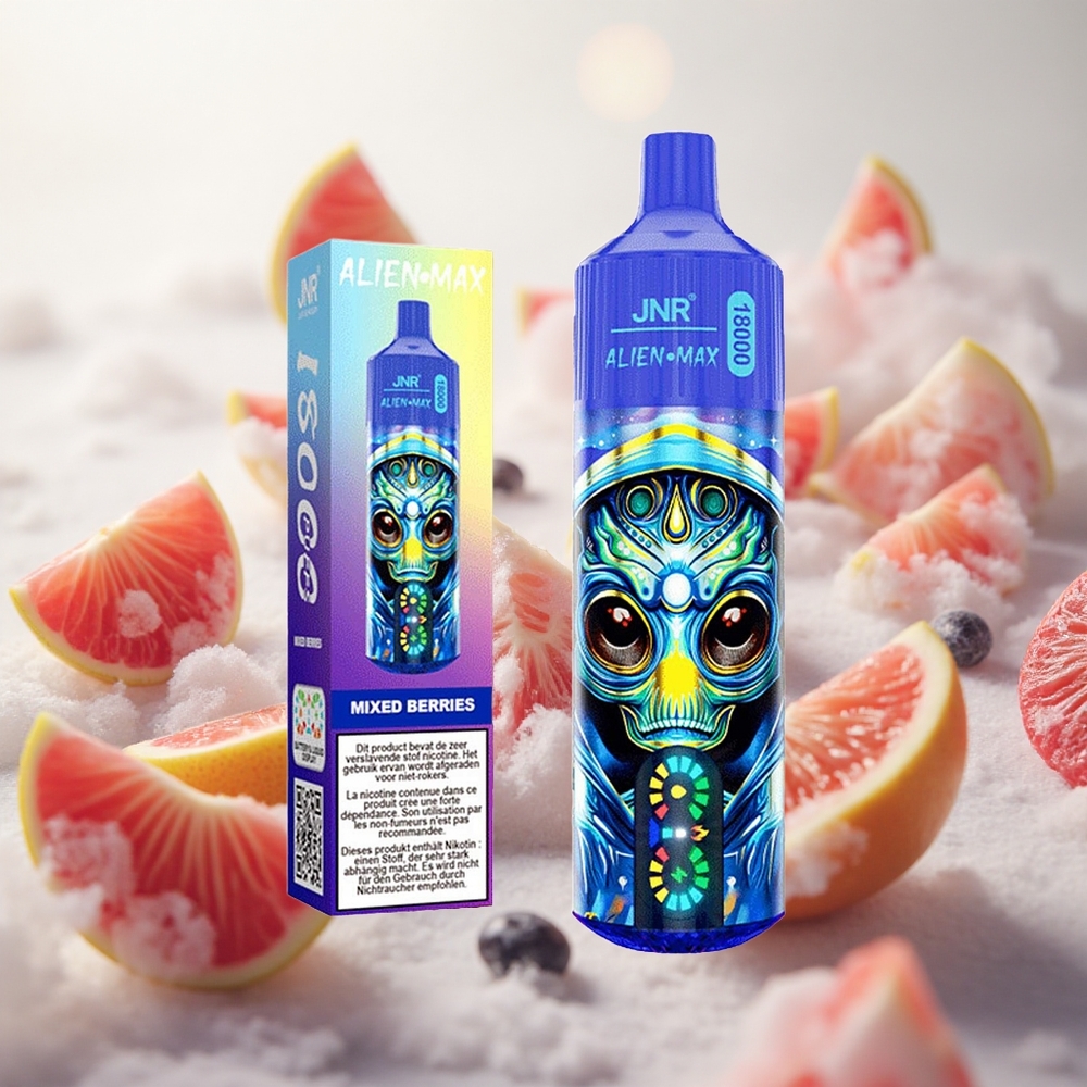 JNR Alien Max 18000 Puffs Jednorázová Vape Směs bobulí s 28ml e-liquid a rychlým nabíjením Type-C Czech Republic wholesale
