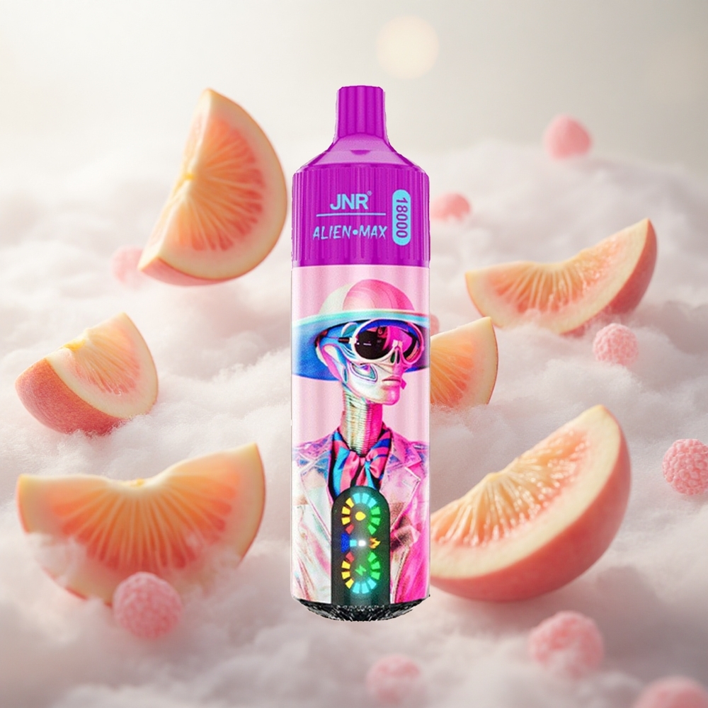 JNR Alien Max 18000 Puffs Jednorázová Vape White Peach Razz s 28ml E-liquid a rychlým nabíjením Type-C Czech Republic wholesale