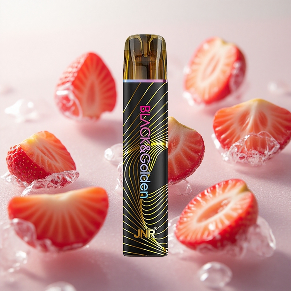 JNR BlackGolden 600+200 Puffs Jednorázová Vape Jahodový Led Nikotin 2 Czech Republic wholesale