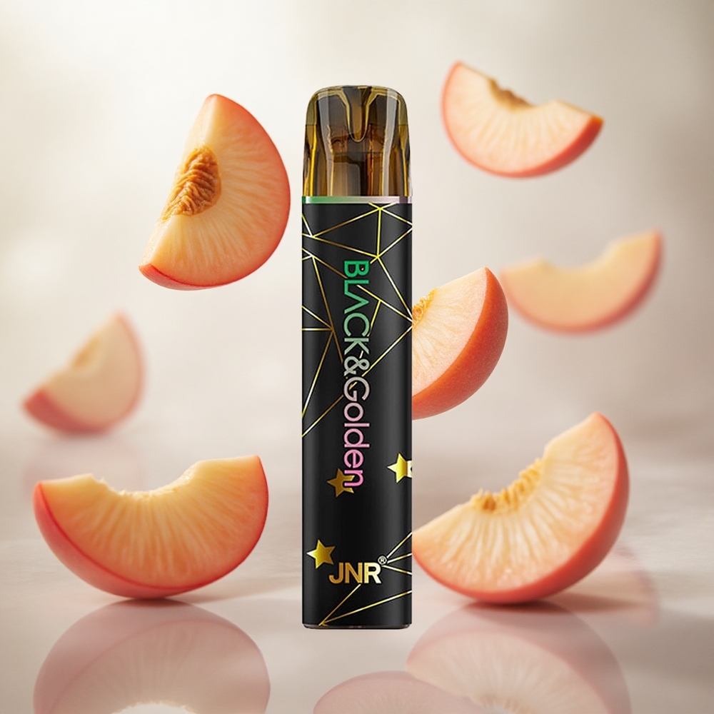 JNR BlackGolden 600+200 Puffs Jednorázová Vape Ovocná broskev 2 Nikotinu Czech Republic wholesale