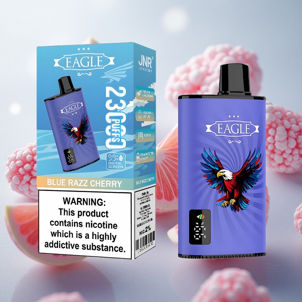 JNR EAGLE Smart 23000 Puffs Jednorázová Vape Blue Razz Cherry s Digitálním Displejem Czech Republic wholesale