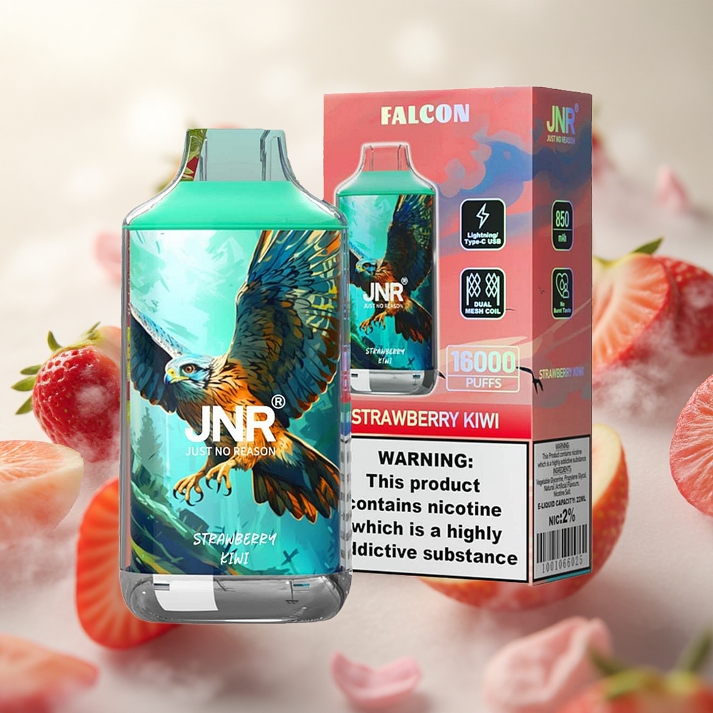 JNR Falcon 16000 Puffs Jahoda Kiwi 22ml Objem Kapaliny Dual Mesh Coil Czech Republic wholesale