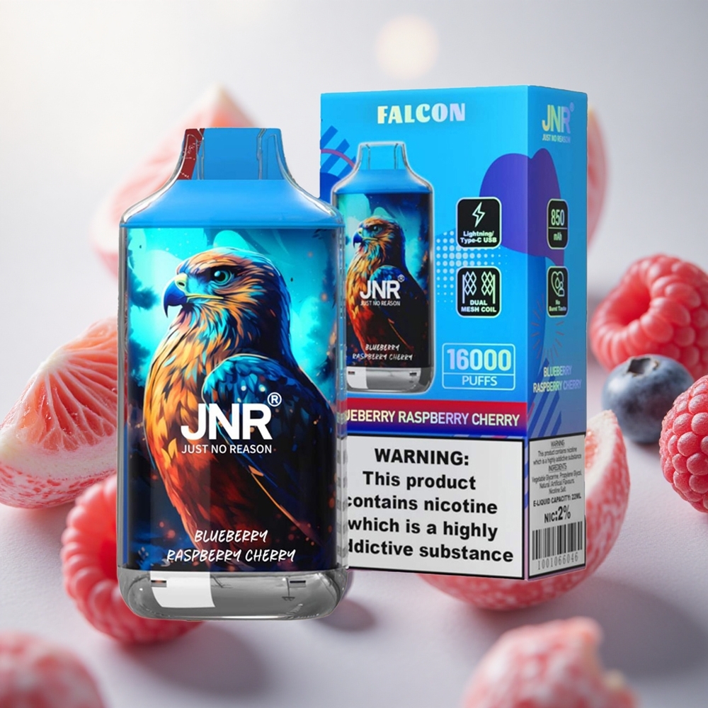 JNR Falcon 16000 Puffs Jednorázová Vape Borůvka Malina Třešeň 22ml Kapalina Velkoobchod Czech Republic
