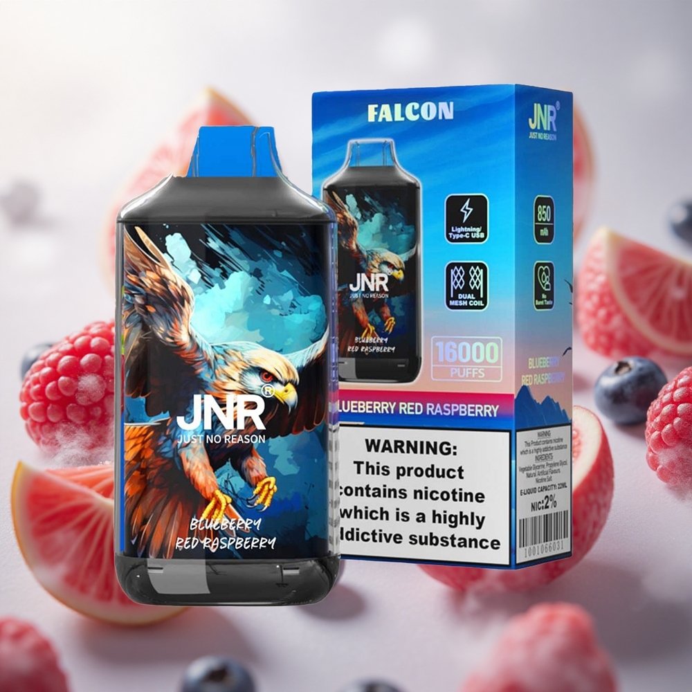 JNR Falcon 16000 Puffs Jednorázová Vape Borůvka Červená Malina 22ml Kapacita E-liquid Czech Republic wholesale