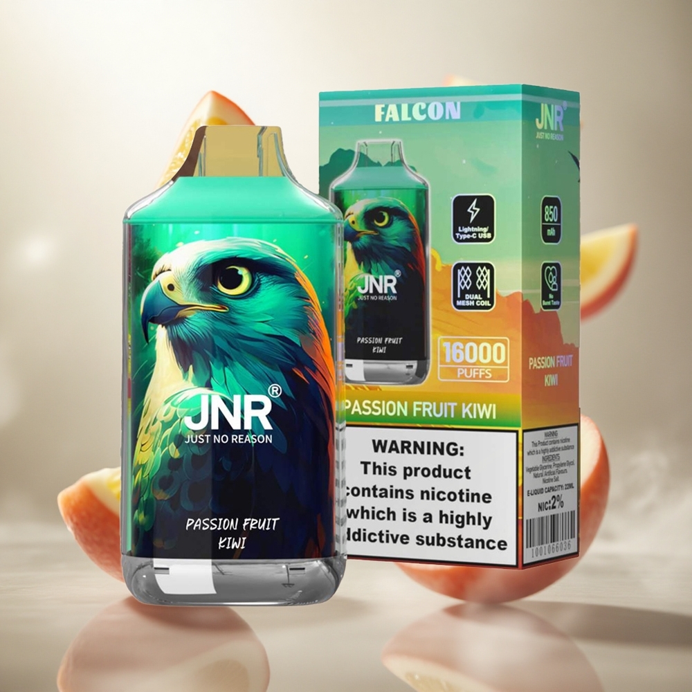 JNR Falcon 16000 Puffs Jednorázová Vape Passiflora Kiwi s baterií 850 mAh Czech Republic wholesale
