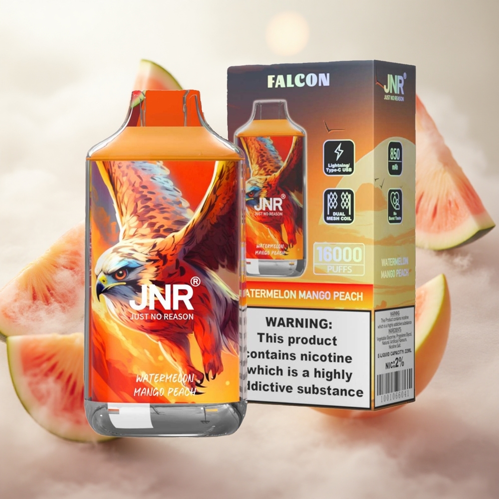 JNR Falcon 16000 Puffs Jednorázová Vape Watermelon Mango Peach 22ml Czech Republic wholesale