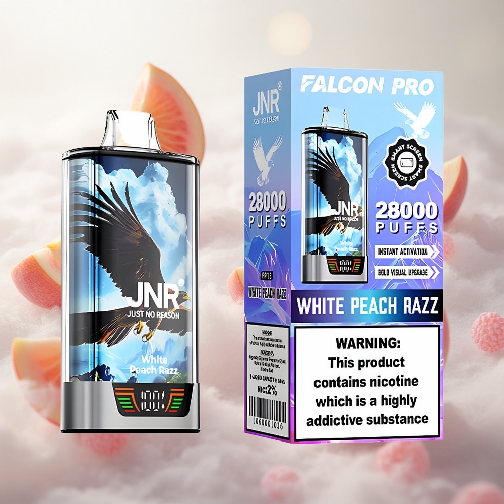 JNR Falcon Pro 28000 Jednorázová Vape Bílá broskev  malina s 28000 potahy Czech Republic wholesale