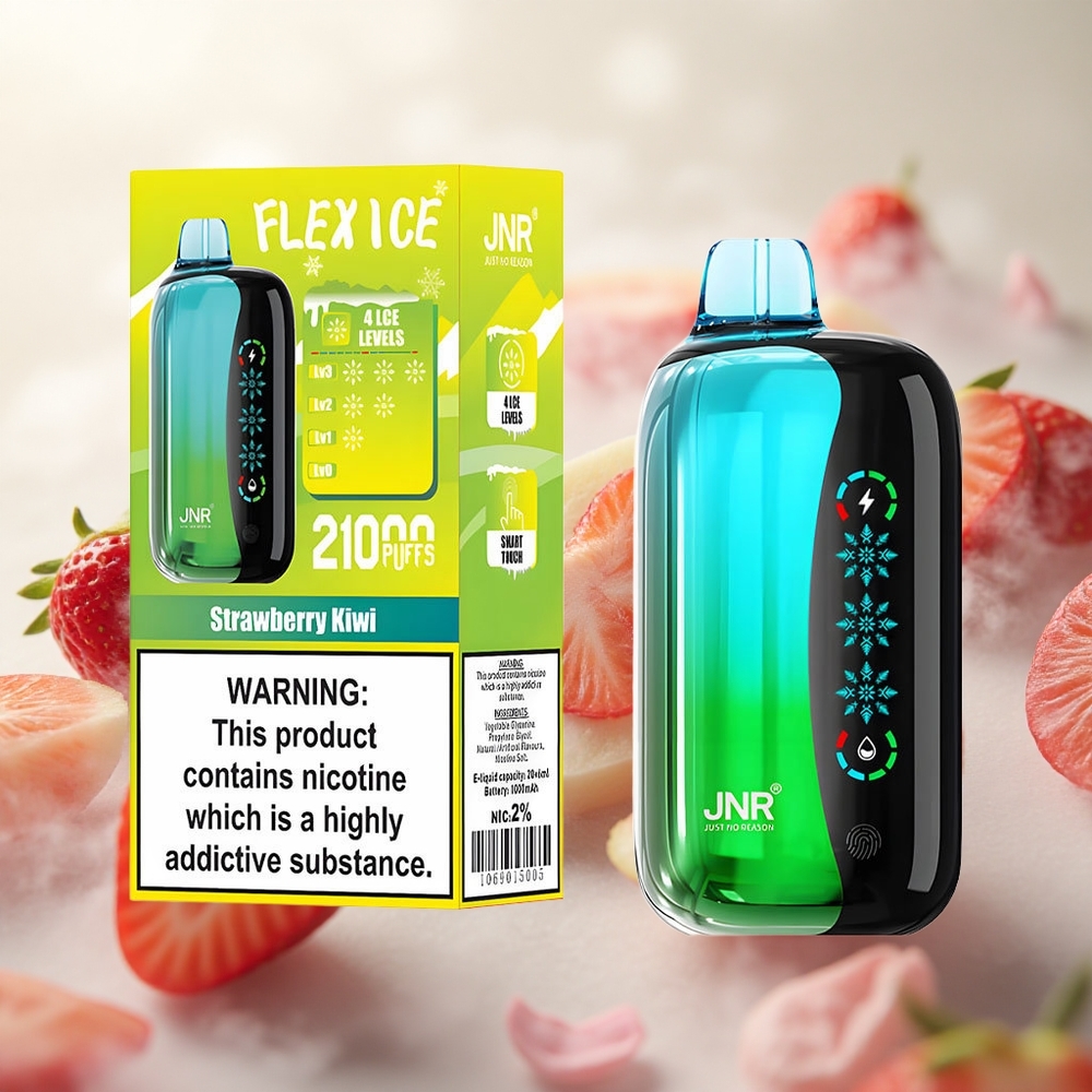JNR Flex Ice 21000 Puffs Jednorázová Vape Jahoda-Kiwi Přizpůsobitelný průtok vzduchu Czech Republic wholesale