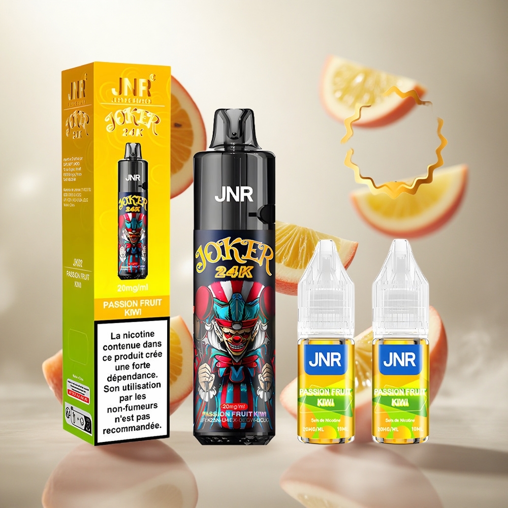 JNR Joker 24000 Puffs Jednorázová Vape Passion Fruit Kiwi 2 nikotinová náplň Viditelná hladina e-liquidu Czech Republic wholesale