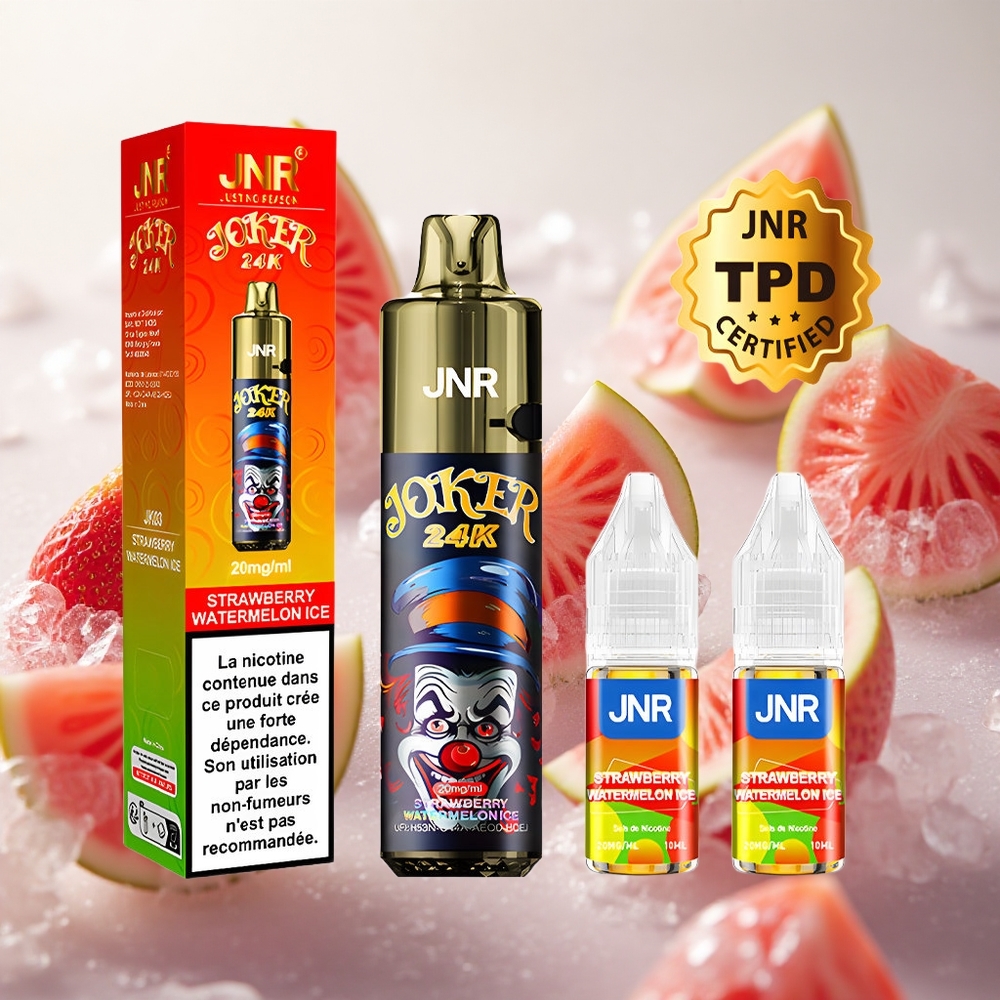 JNR Joker 24K Puffs Jednorázová Vape Jahoda Meloun Led s 800mAh baterií Czech Republic wholesale