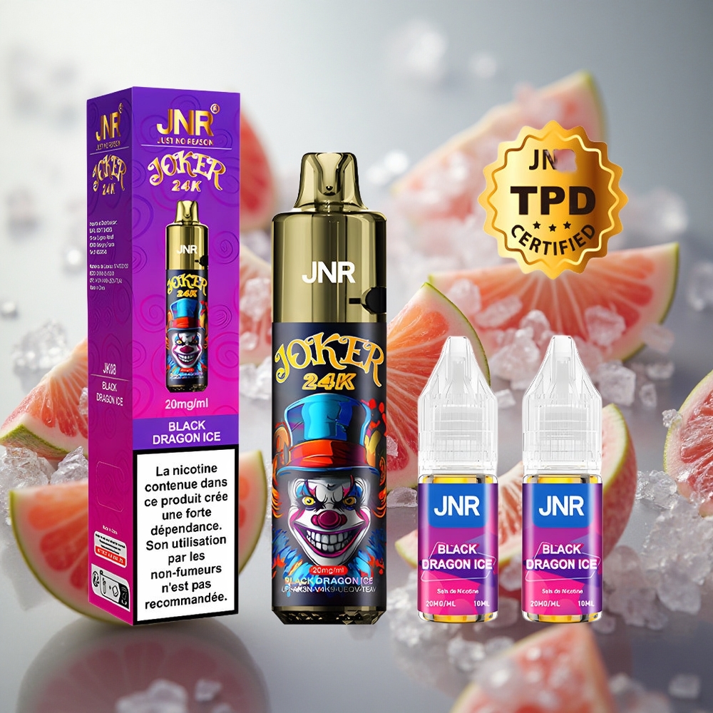 JNR Joker 24K Puffs Jednorázová Vape Černý Dračí Led 24000 Puffs 2 nikotinu Czech Republic wholesale