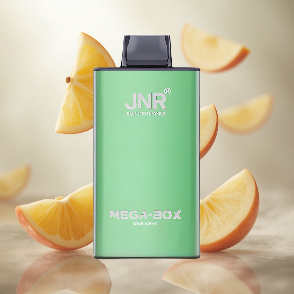 JNR Mega Box 25000 Puffs Jednorázová Vape Kyselé jablko s obsahem nikotinu 2 Czech Republic wholesale