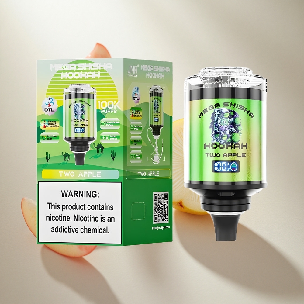 JNR Mega Shicha Hookah 100K 60ml Kapacita e-Kapaliny Stolní Kompatibilita Dvě Jablka Česká republika velkoobchod