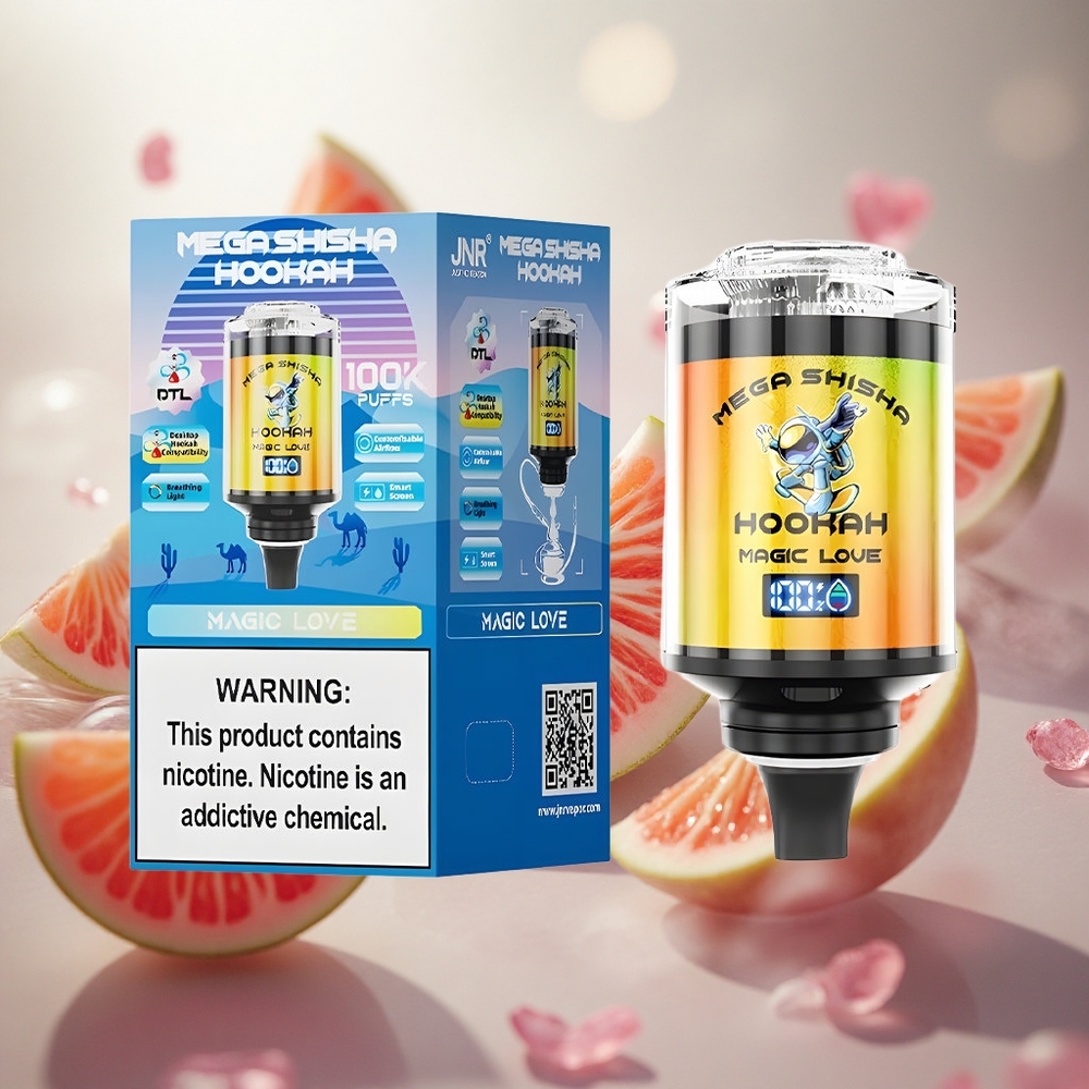 JNR Mega Shisha Hookah 100K 60ml Kapacita e-Kapaliny Desktop Compatibility Magic Love Czech Republic wholesale
