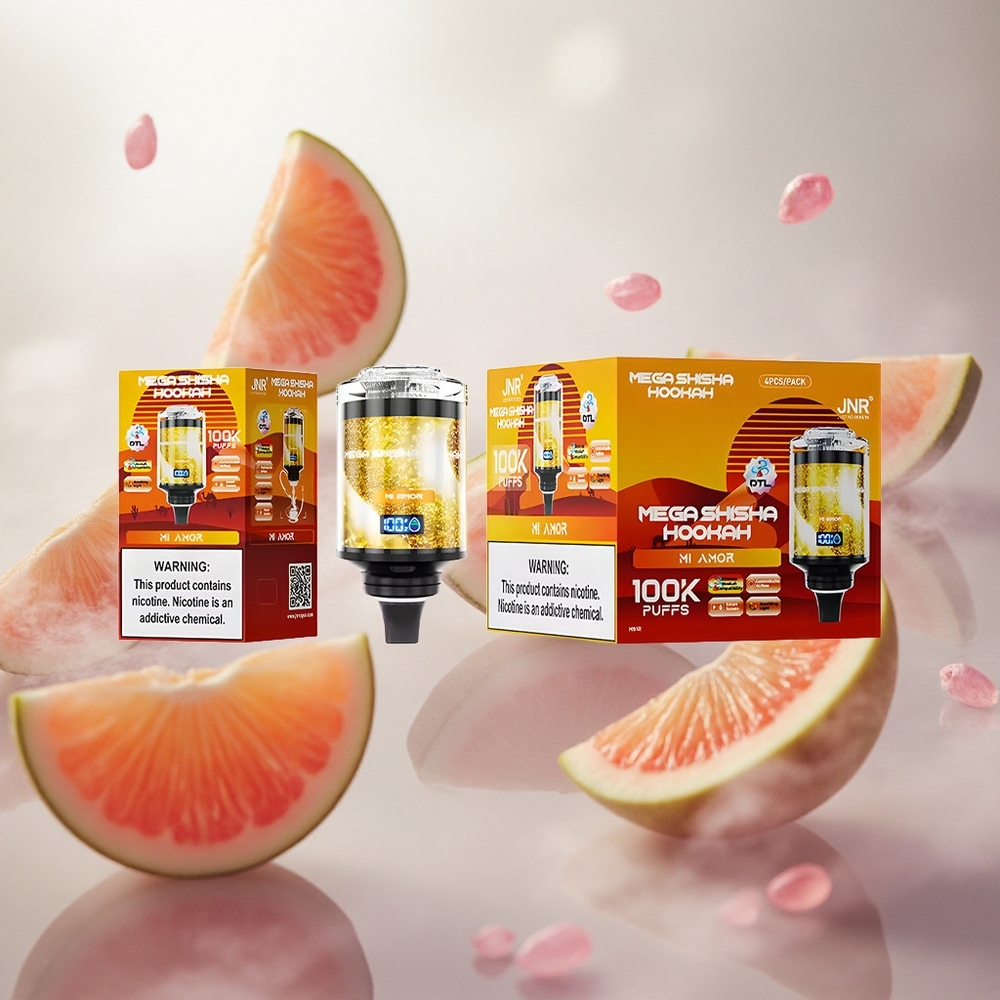 JNR Mega Shisha Hookah 100K Mi Amor 60ml kapacita e-liquidu 2 nikotinu Czech Republic wholesale